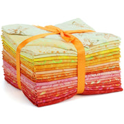 Cotton Batik Pre Cut Fabric Bundles - Fat Quarter - Red to Yellow