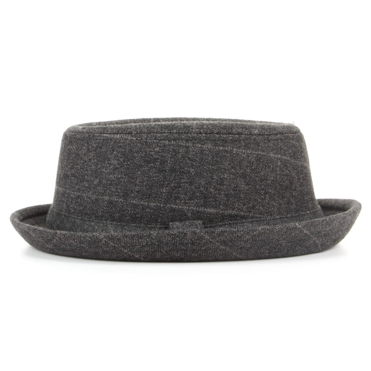 Tweed Pork Pie Hat - Grey