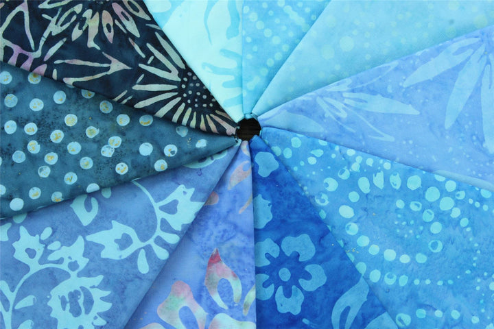 Fat Quarter - 10 Pieces of 19" x 20" Cotton Batik
