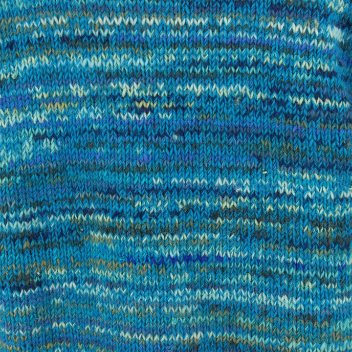 Chunky Wool Knit Space Dye Jumper - Sky Blue
