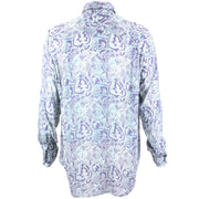 Regular Fit Long Sleeve Shirt - Blue Grey Abstract