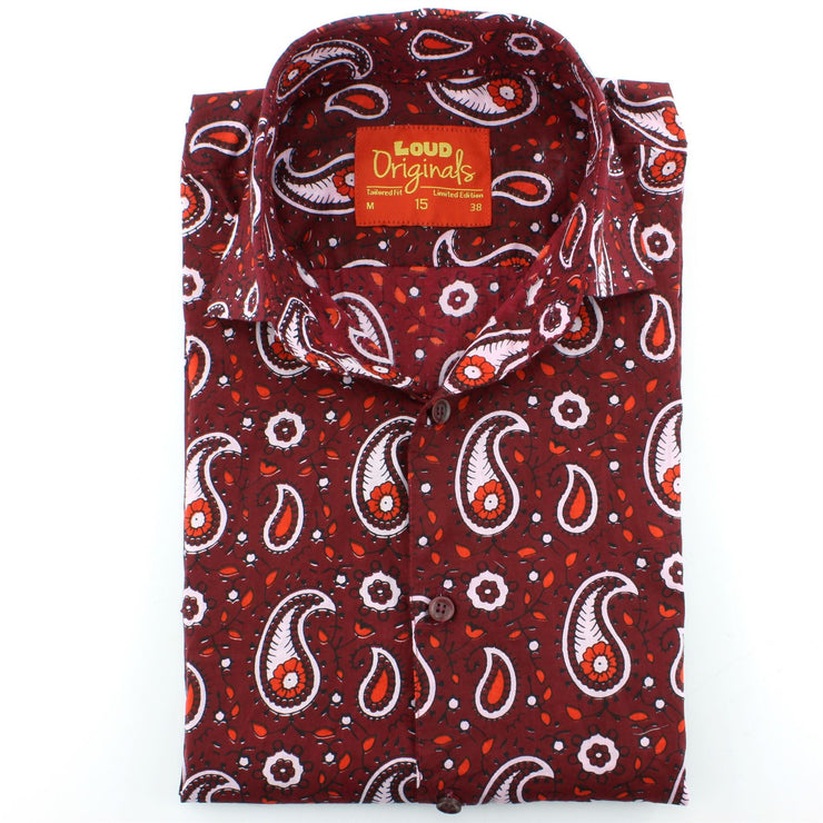 Slim Fit Long Sleeve Shirt - Block Print - Paisley