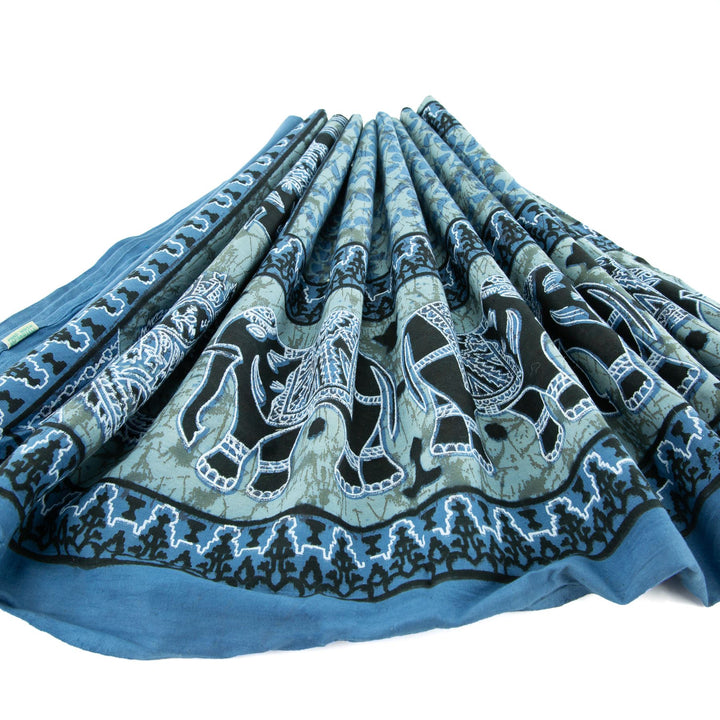 Block Printed Mandala Wall Hanging - Ocean Blue