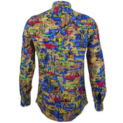 Tailored Fit Long Sleeve Shirt - Colourful Ink Blots