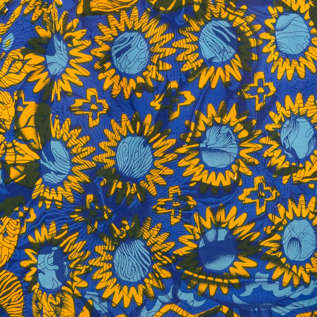 Mandarin Mini Dress - Sunflower Glow Blue