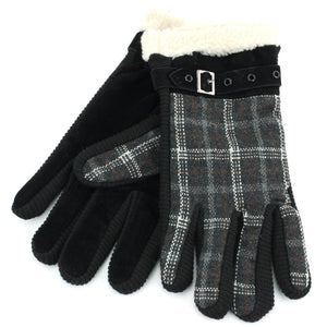 Ladies Smart Check Gloves - Black