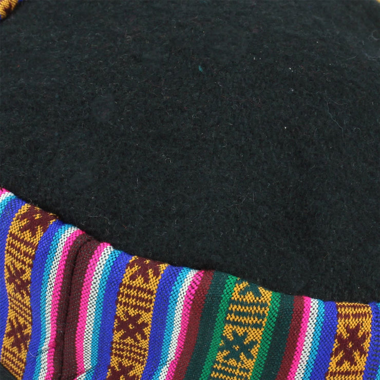 Nepalese Wool Smoking Hat - Black