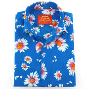 Tailored Fit Short Sleeve Shirt - Sky Daisies