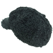 Macahel Soft Towelling Sherpa Peaked Cap - Black