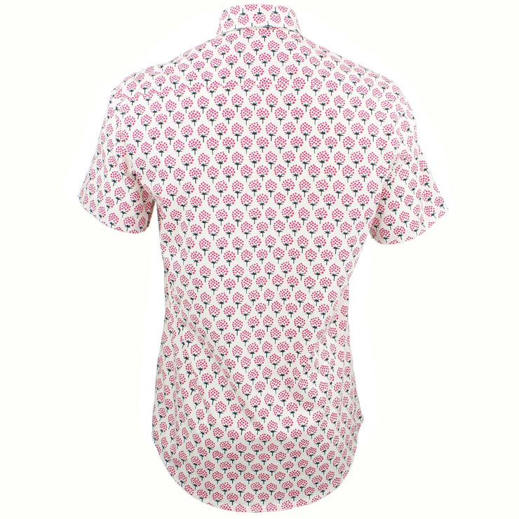 Tailored Fit Short Sleeve Shirt - Raspberries