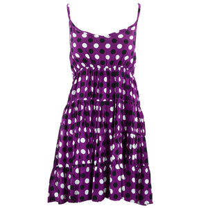 Robe d'été Tier Drop - pois violets