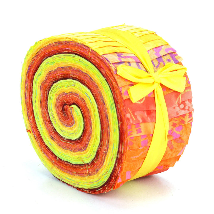 Jelly Roll - 40 Strips of 2.5" x 37" Cotton Batik