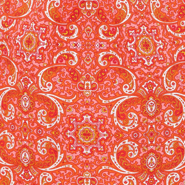 Shirred Super Top - Red Damask