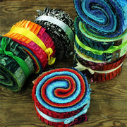 Jelly Roll - 40 Strips of 2.5" x 37" Cotton Batik