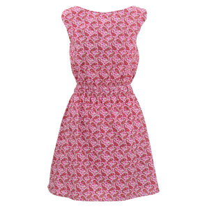 Kleid mit Stretch-Taille – Ditzy Pink