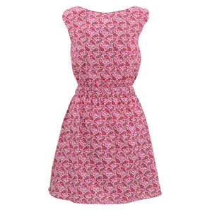 Stretch Waister Dress - Ditzy Pink