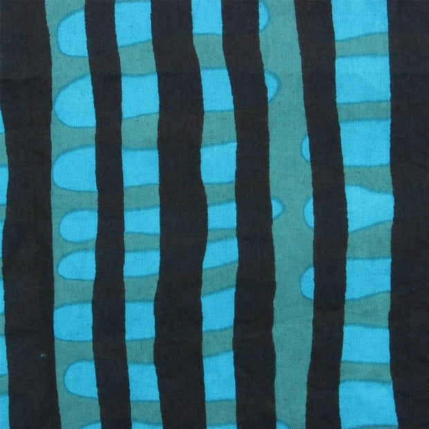 Regular Fit Long Sleeve Shirt - Blue & Black Abstract Stripes