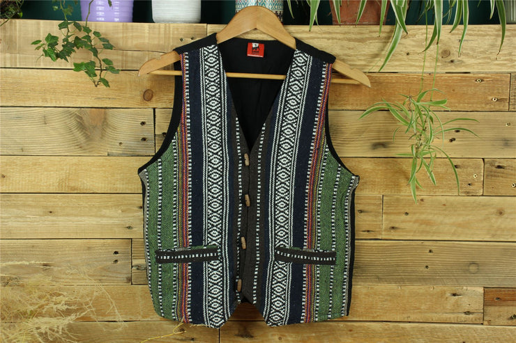 Cotton Canvas Waistcoat - Green