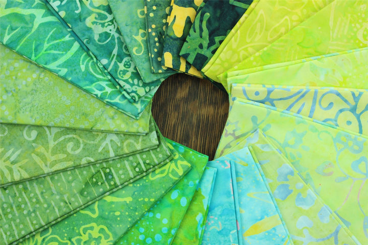 Fat Quarter - 20 Pieces of 19" x 20" Cotton Batik