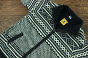 Hand Knitted Wool Jacket Cardigan - Fairisle Charcoal