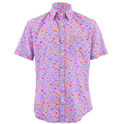 Tailored Fit Short Sleeve Shirt - Lilac Blobs