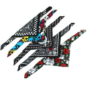 Bandana-Gesichtsmaske – 5er-Set – Totenköpfe