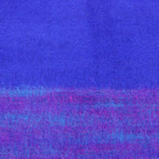 Tibetan Wool Blend Shawl Blanket - Royal Blue with Purple Reverse