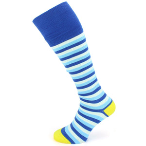 Chaussettes longues en bambou - deux bleus