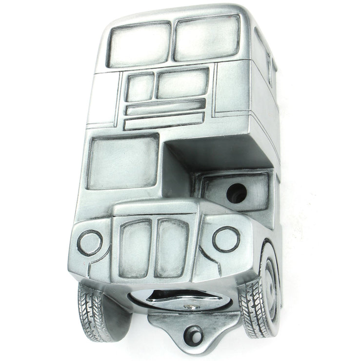 Wall Mounted Character Bottle Opener - London Bus (Silver)