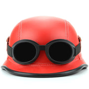 Combat Novelty Festival Helmet with Goggles - Red