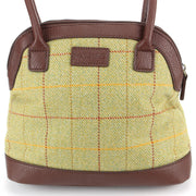 Tweed Shopper Tote Bag Handbag - Light Green