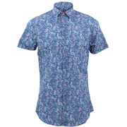 Tailored Fit Short Sleeve Shirt - Fish Tail Paisley