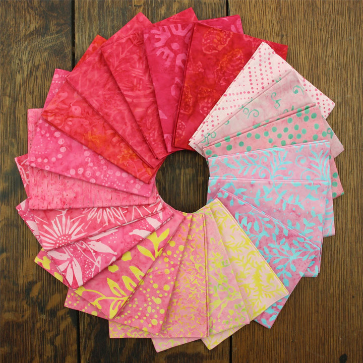 Fat Quarter - 20 Pieces of 19" x 20" Cotton Batik