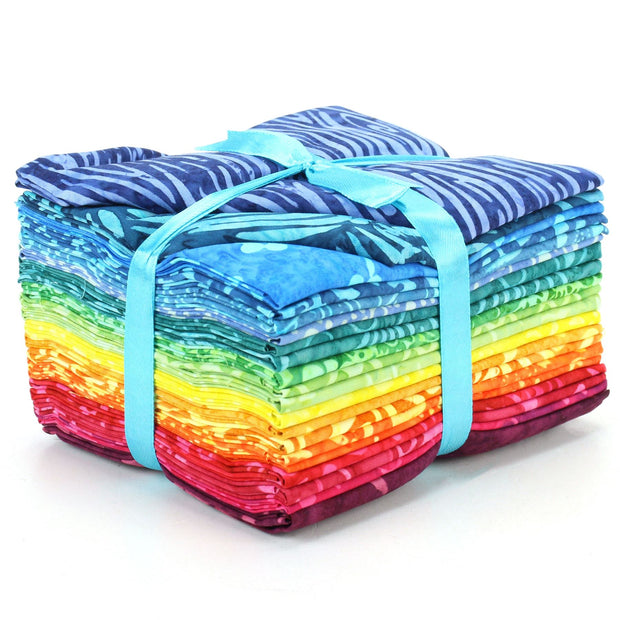Fat Quarter - 20 Pieces of 19" x 20" Cotton Batik