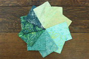 Fat Quarter - 10 Pieces of 19" x 20" Cotton Batik