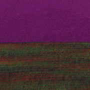 Tibetan Wool Blend Shawl Blanket - Purple with Green & Red Reverse