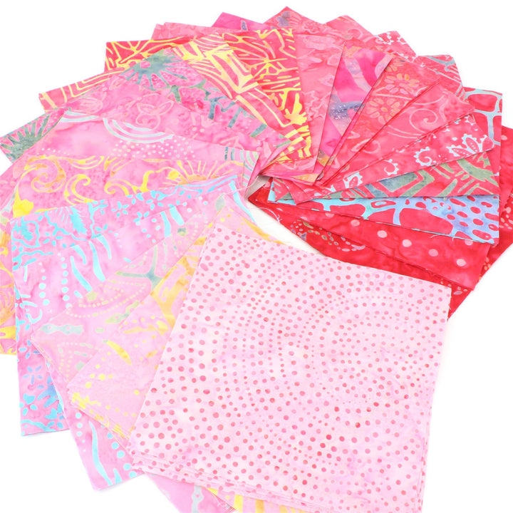 Charm Pack - 40 x 5" Squares of Cotton Batik