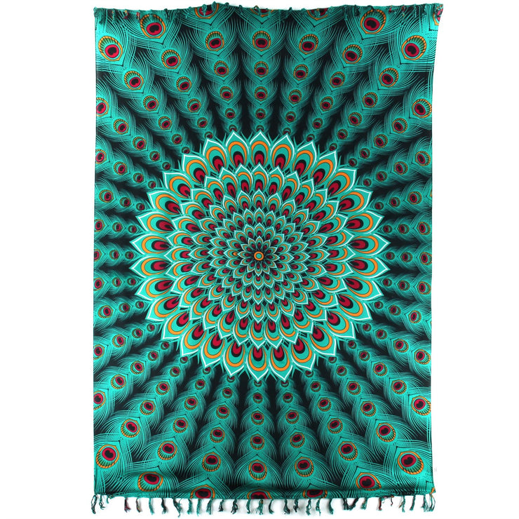 Viscose Rayon Sarong - Peacock - Green