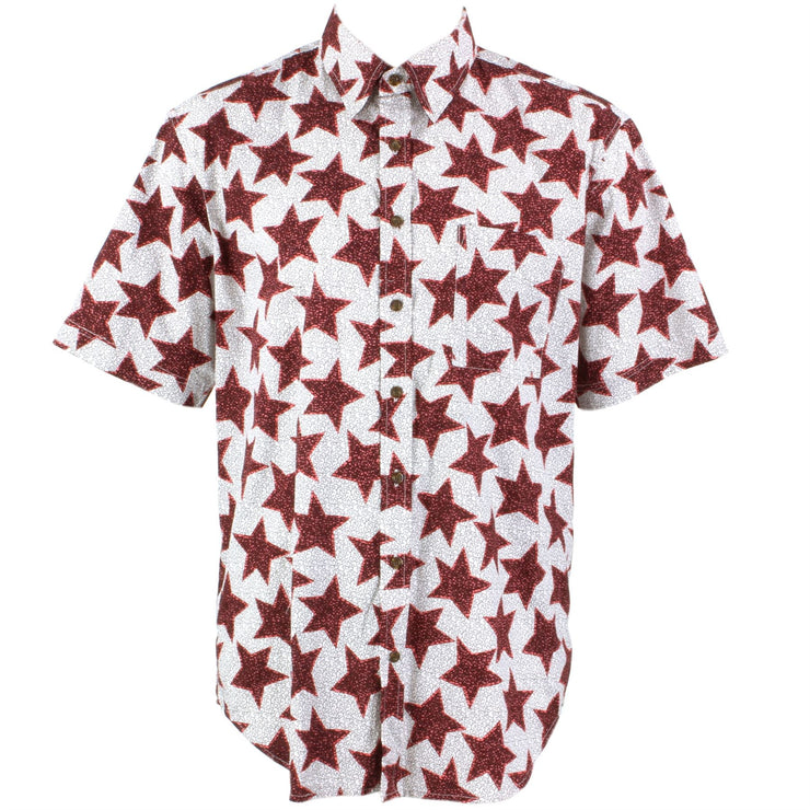 Regular Fit Short Sleeve Shirt - Red Stars