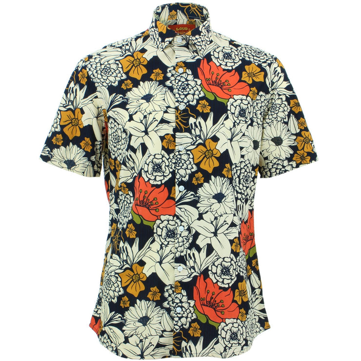 Tailored Fit Short Sleeve Shirt - Bold Japanese Floral