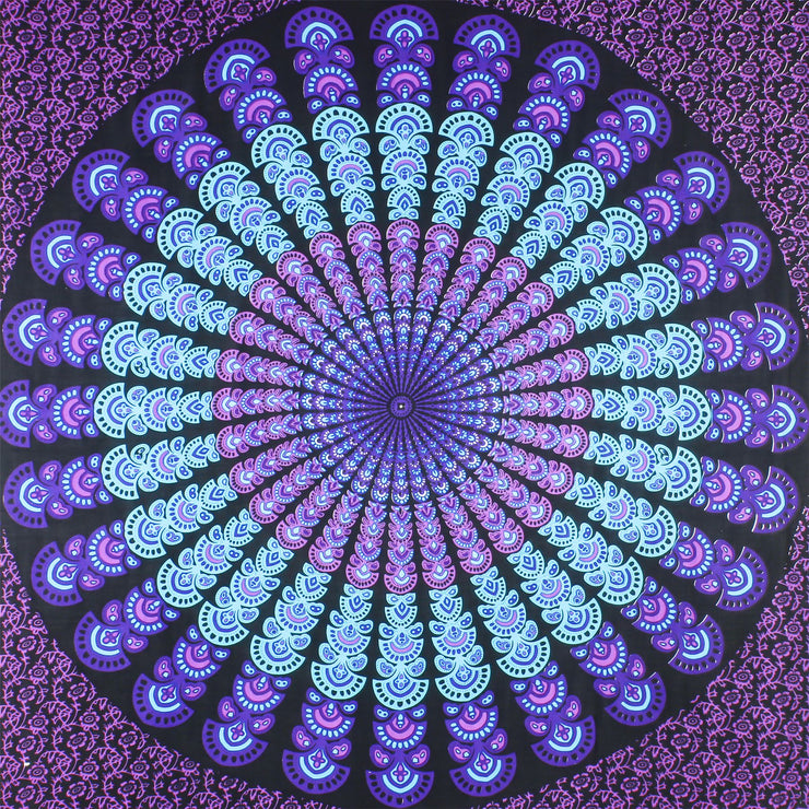 Viscose Rayon Sarong - Mandala - Purple