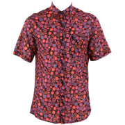 Regular Fit Short Sleeve Shirt - Red Abstract Circles