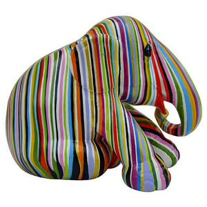 Limited Edition Replica Elephant - Mrs Stripe
