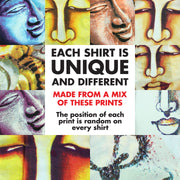 Regular Fit Short Sleeve Shirt - Random Mixed Panel - Buddha