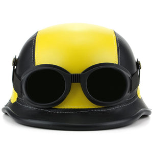 Combat Novelty Festival hjelm med beskyttelsesbriller - gul og sort