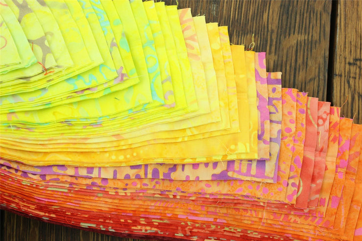 Jelly Roll - 40 Strips of 2.5" x 37" Cotton Batik