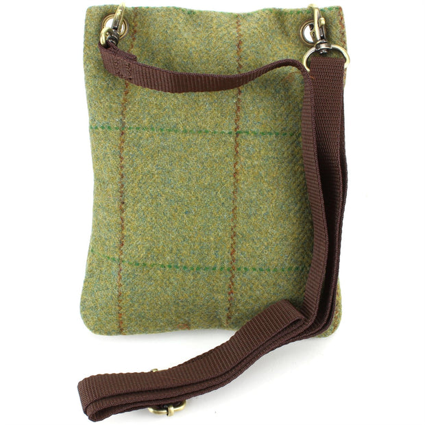 Small Tweed Cross Body Shoulder Bag Handbag - Mid Green