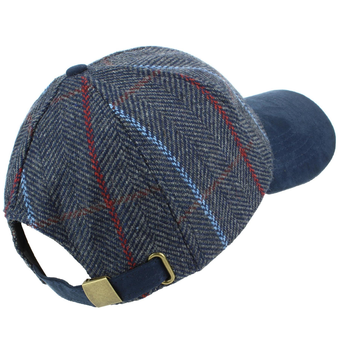 Wool Tweed Baseball Cap - Blue