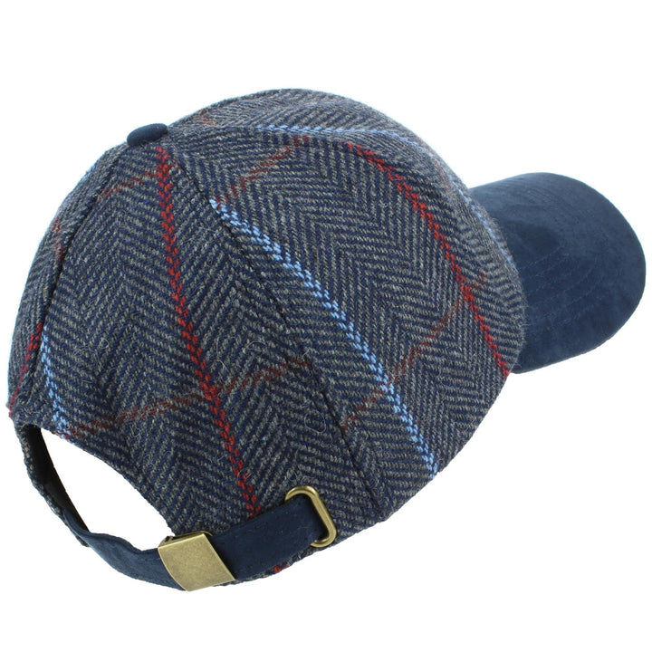 Wool Tweed Baseball Cap - Blue
