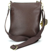 Tweed Cross Body Messenger Shoulder Bag Handbag - Green & Brown